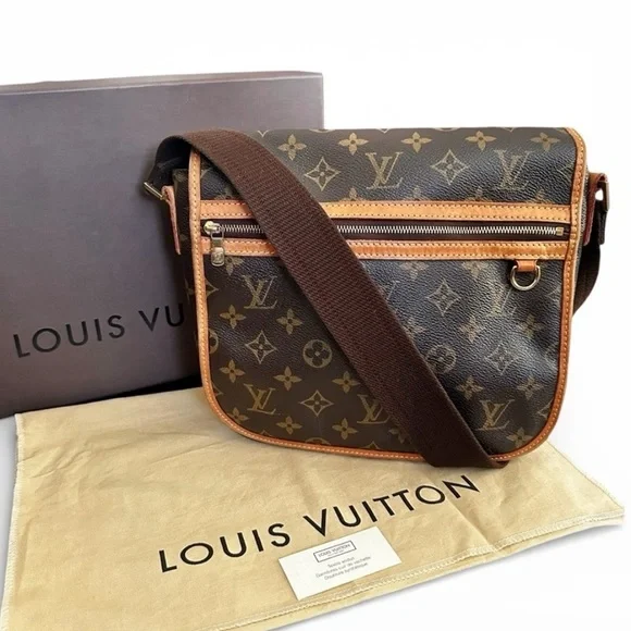 💯Authentic Louis Vuitton Brown Monogram Crossbody Bag certified by poshmark - Picture 1 of 16